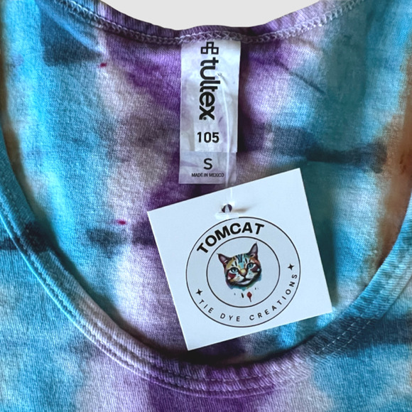 Tomcat Tie Dye Creations Women's Accordion Design Tank Multi Color, NWT-Size S - Picture 3 of 6